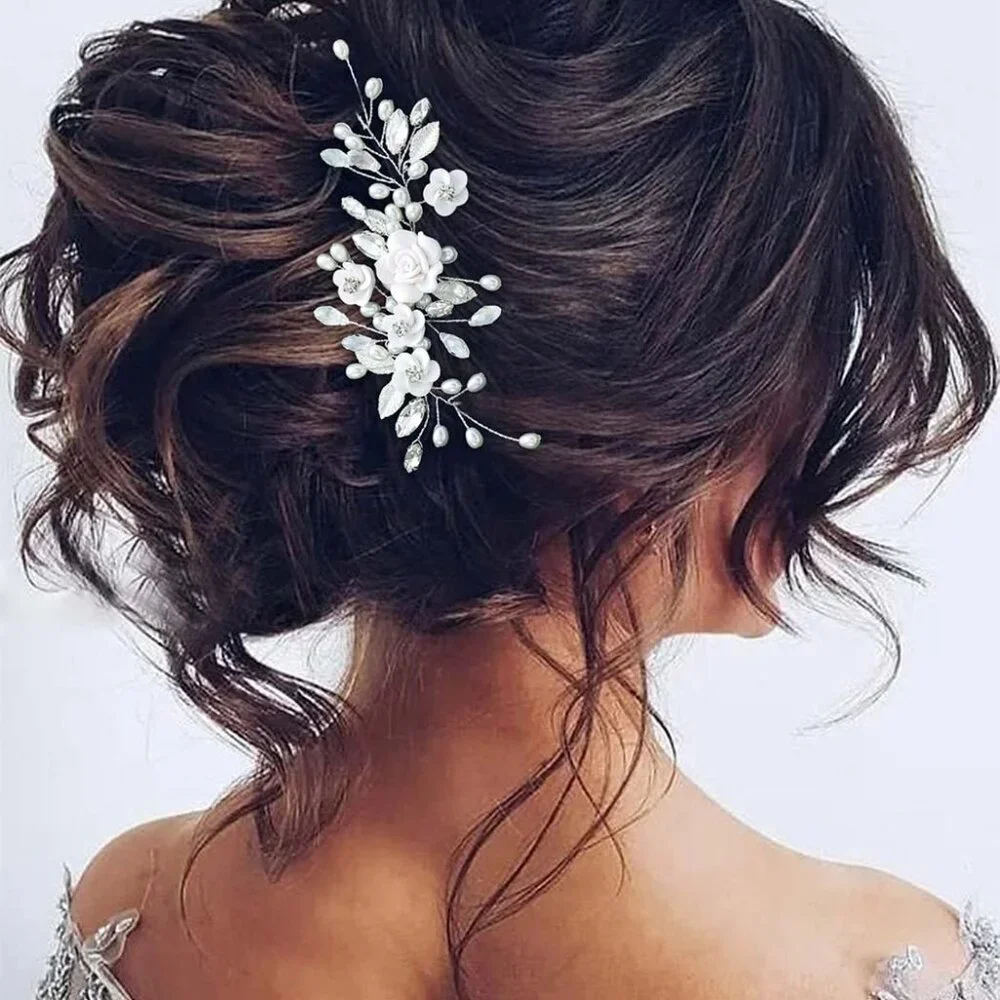 Wedding Hair Vine Pearl Bridal Hair Piece Crystal Accessory for Women- NWT